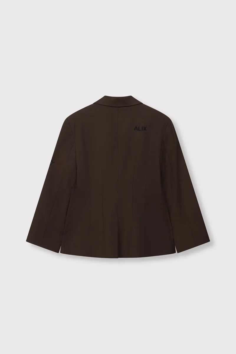 Fitted Blazer van ALIX The Label, kleur Deep Brown