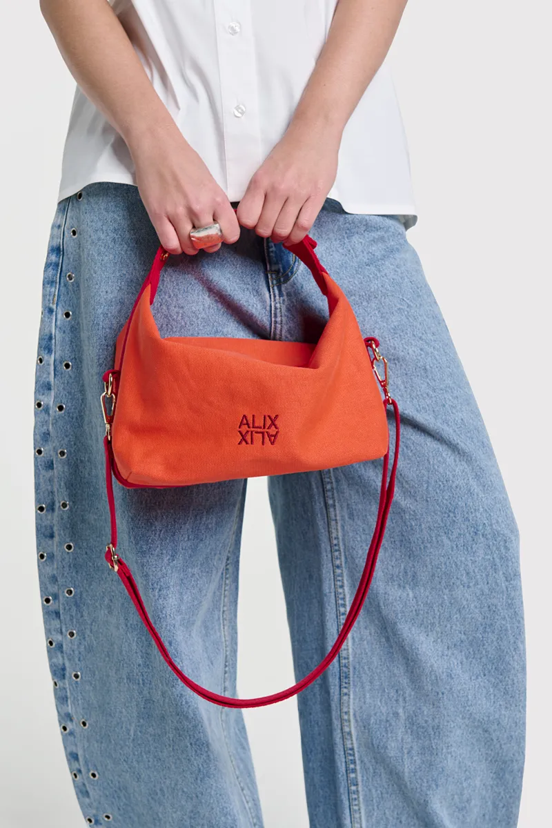 Ladies Woven Clean Small Bag van ALIX The Label, kleur Soft Orange