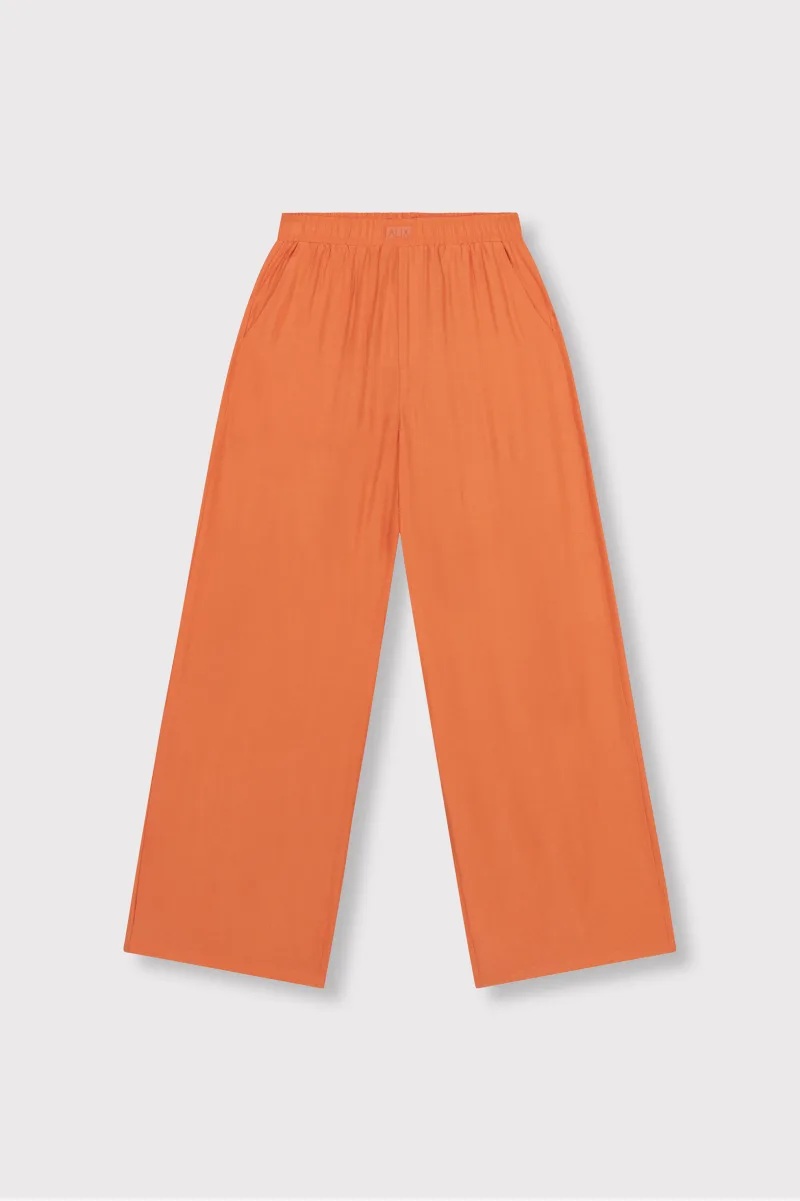Ladies Woven Irregular Wide Leg Pants van ALIX The Label, kleur Soft Orange