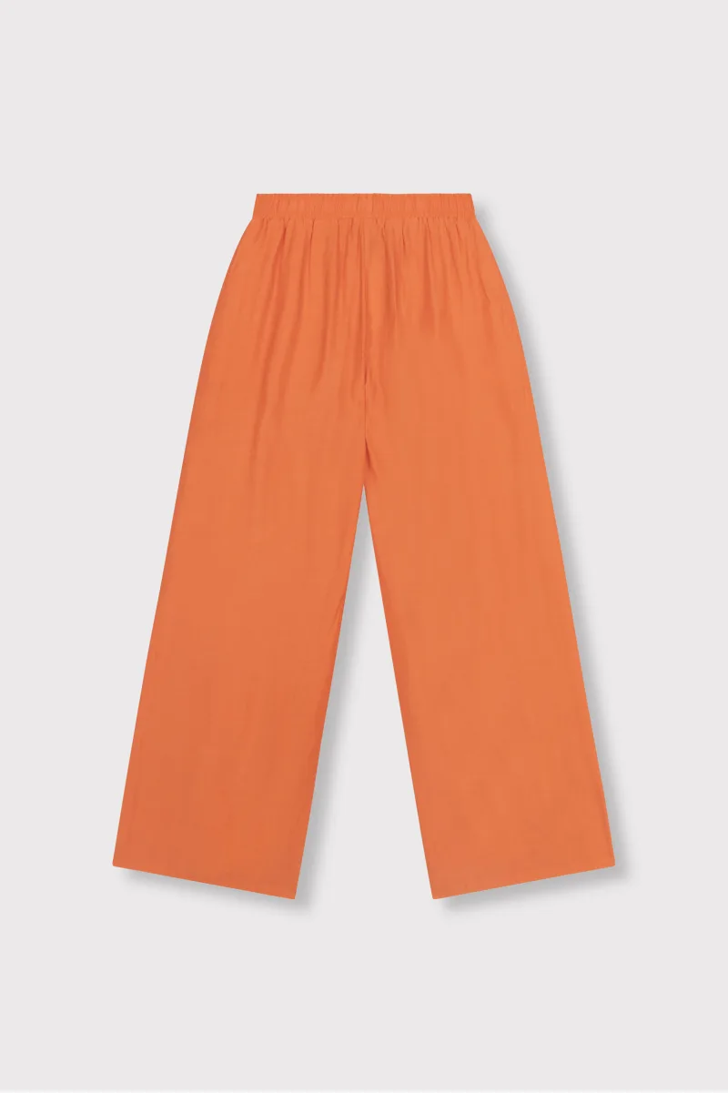 Ladies Woven Irregular Wide Leg Pants van ALIX The Label, kleur Soft Orange