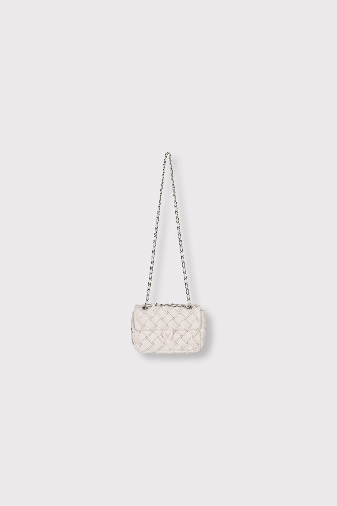 Ladies Woven Small Boucle Bag van ALIX The Label, kleur Cream