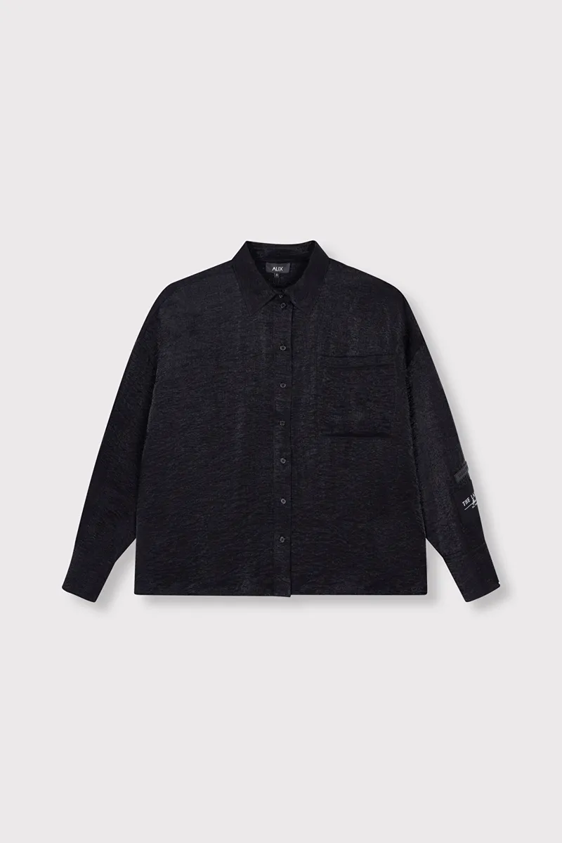 Oversized Sparkle Blouse van ALIX The Label, kleur Black