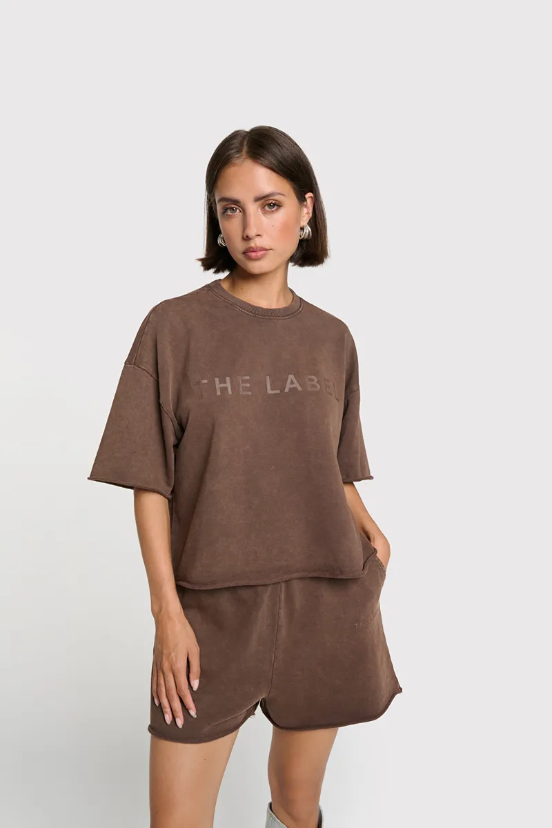 Sporty Summer Shorts van ALIX The Label, kleur Brown