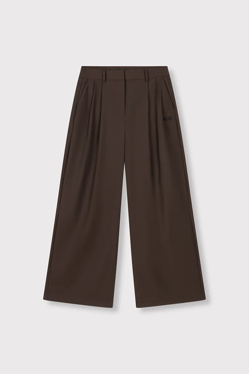 Wide Leg Pants van ALIX The Label, kleur Deep Brown