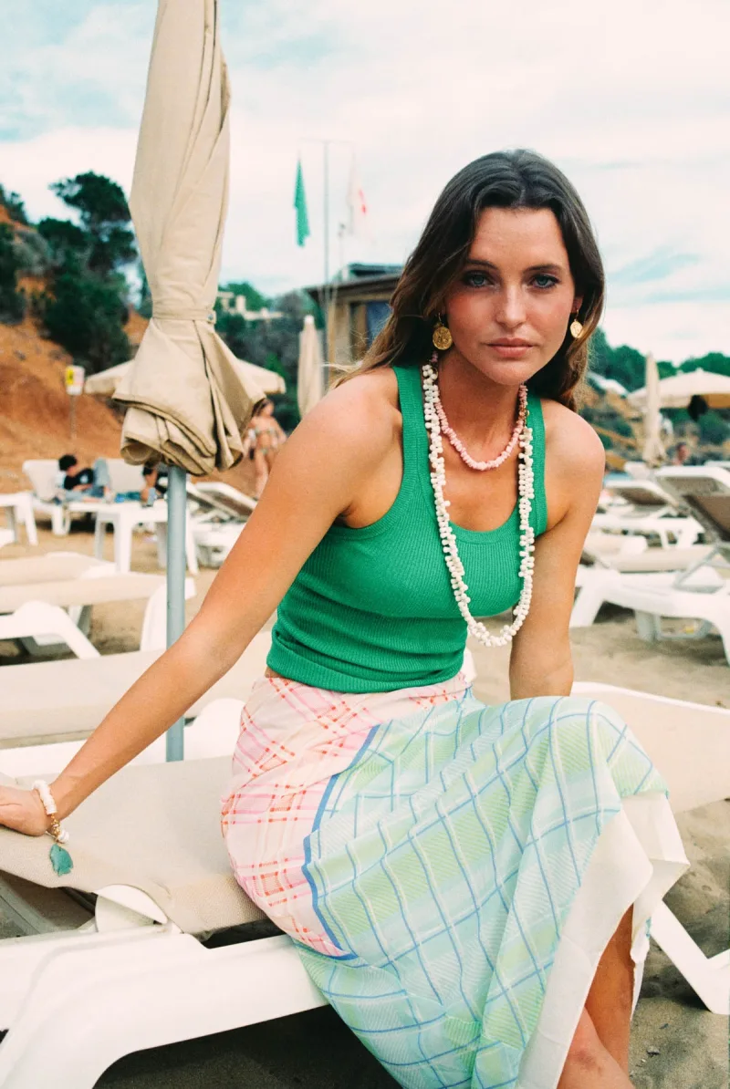 Flint Pink Necklace van Bonnie, kleur Light Pink