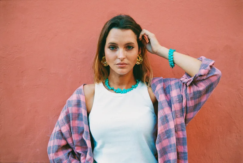Moos Turquoise Necklace van Bonnie, kleur Turquoise