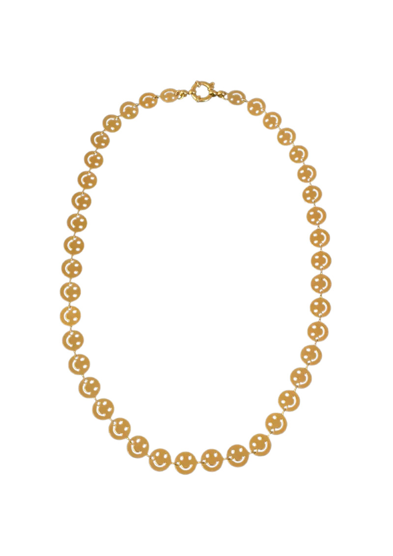 Smiley Gold Necklace van Bonnie, kleur Gold