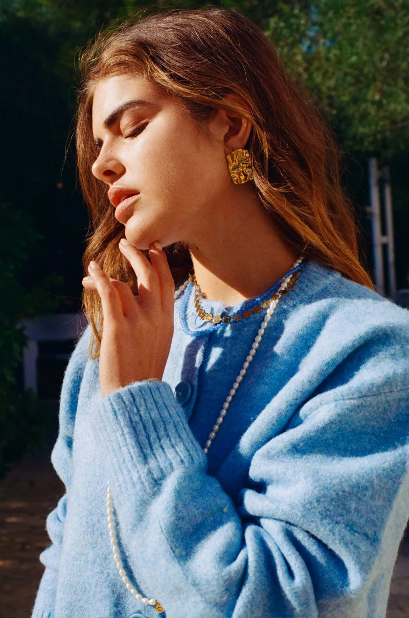 Smiley Gold Necklace van Bonnie, kleur Gold