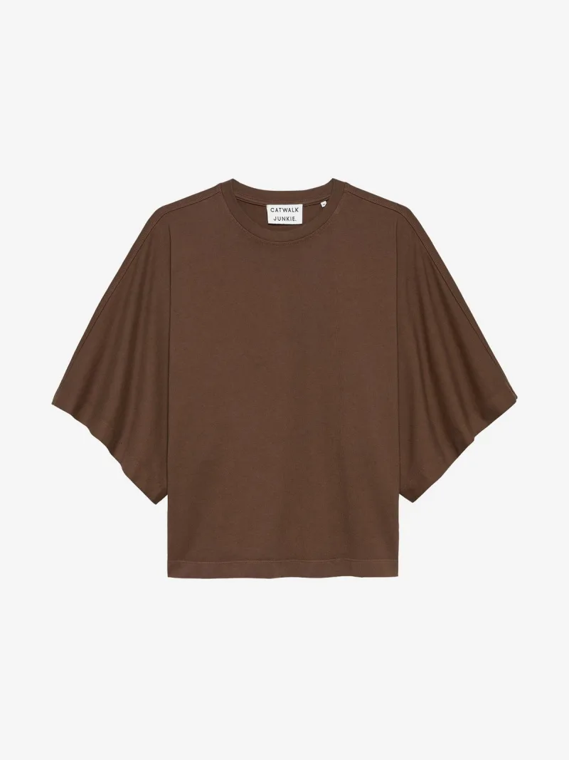 Batsleeve Tshirt van Catwalk Junkie, kleur Rocky Road