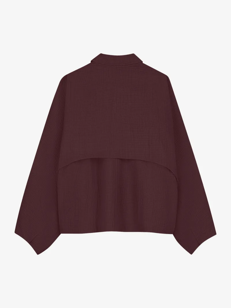 Check Cape Jacket van Catwalk Junkie, kleur Plum