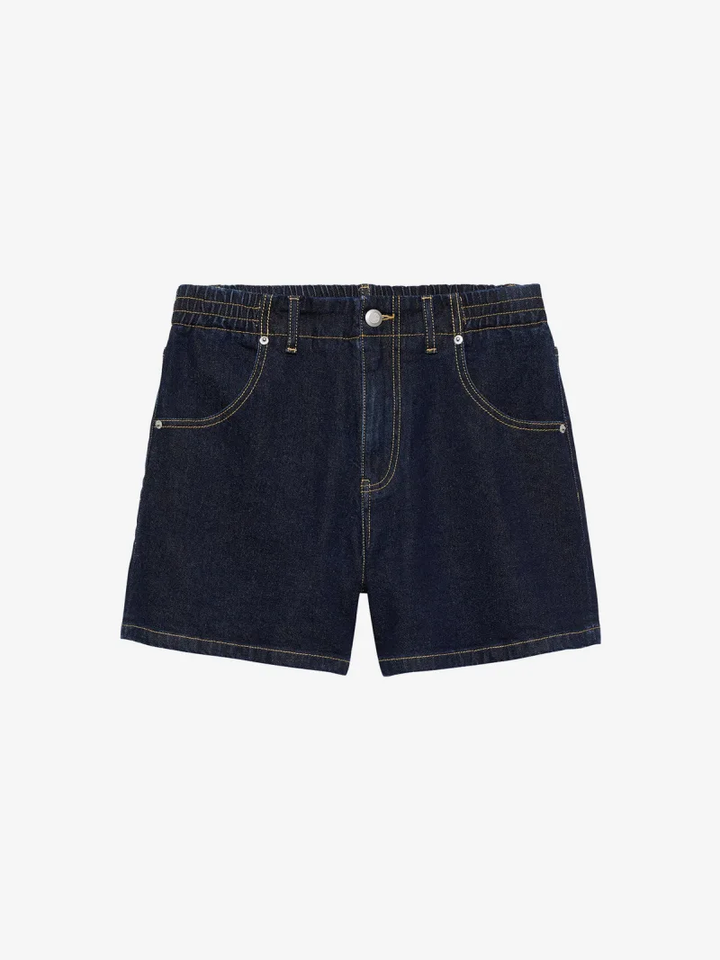 Denim Shorts With Elastic Waistband van Catwalk Junkie, kleur Dark Blue