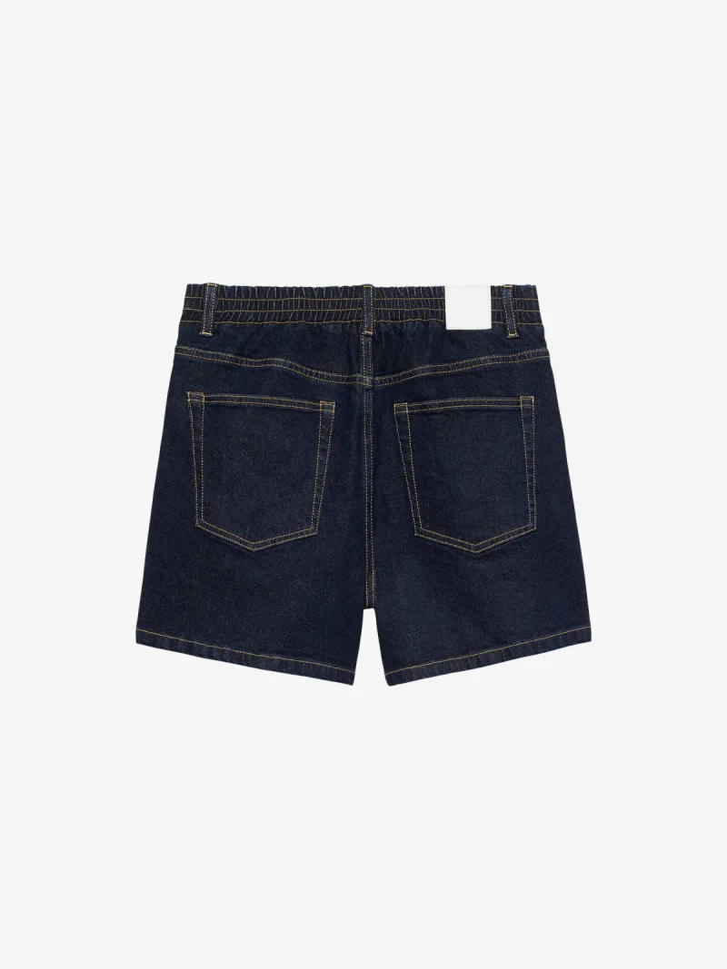 Denim Shorts With Elastic Waistband van Catwalk Junkie, kleur Dark Blue