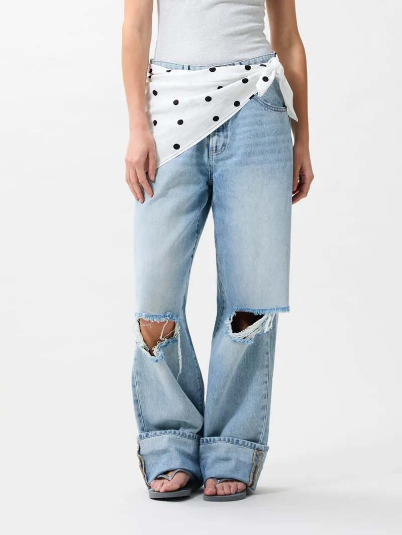 Dotted Scarf van Catwalk Junkie, kleur Off White