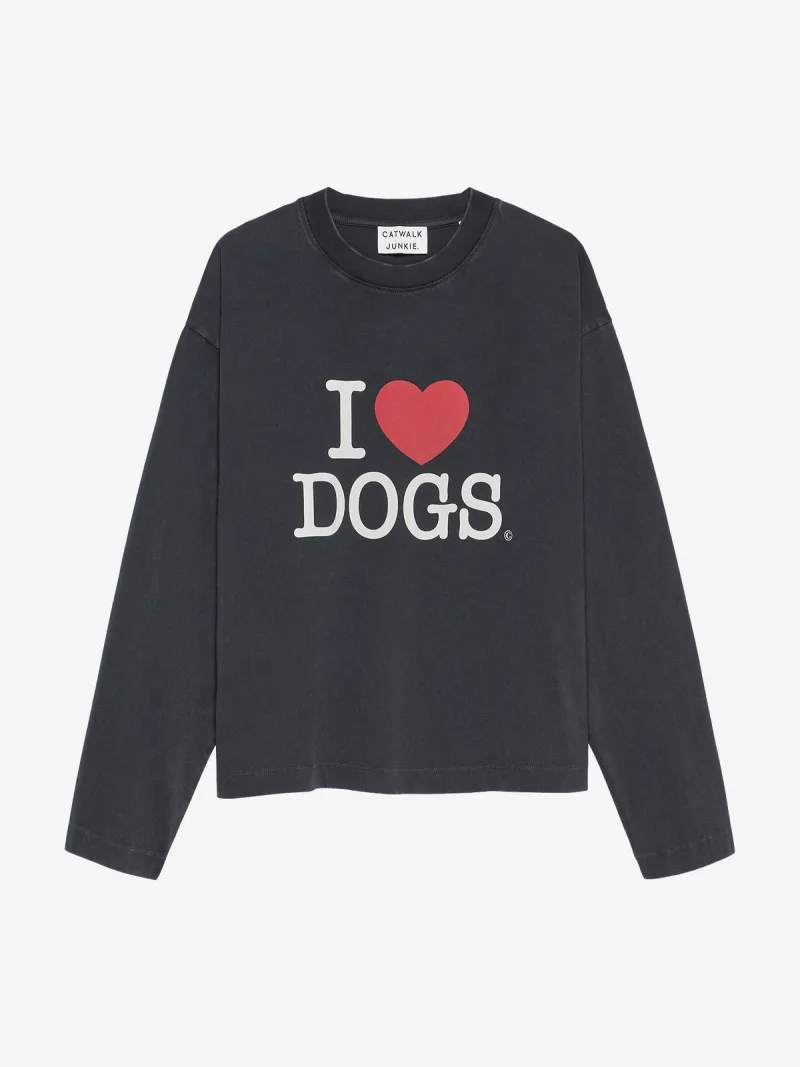 Graphic Dog Long Sleeve van Catwalk Junkie, kleur Dark Grey