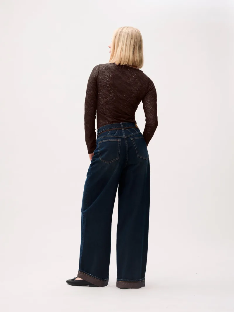 Lace Long Sleeve van Catwalk Junkie, kleur Dark Cacao