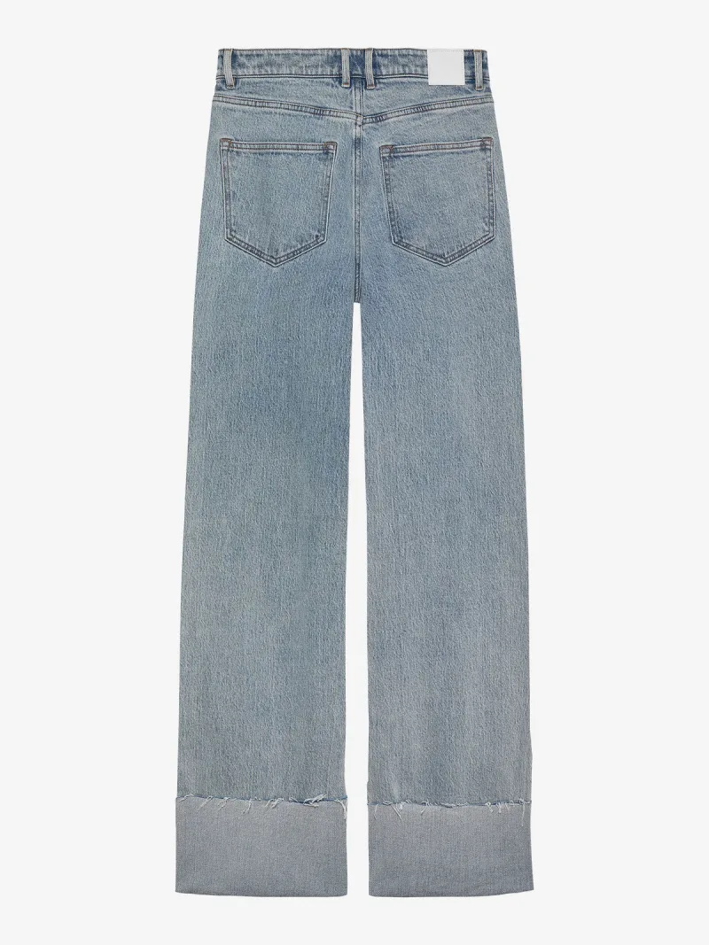 Loose Fit Jeans With Fold van Catwalk Junkie, kleur Light Blue