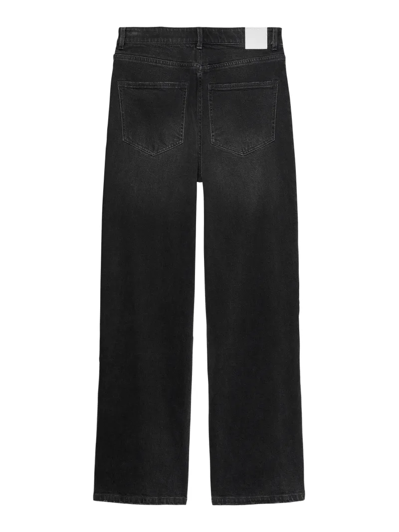 Loose Fit Jeans With Lace Detail van Catwalk Junkie, kleur Washed Black