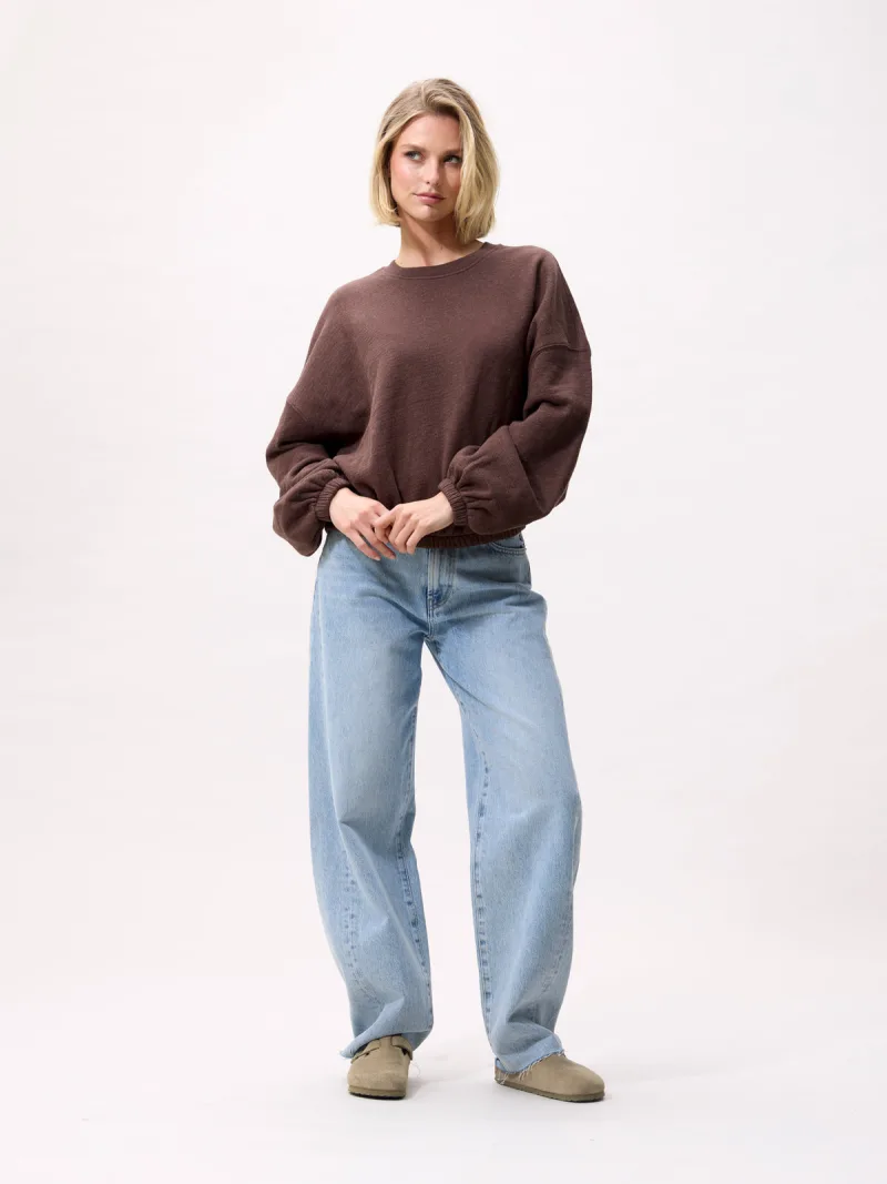 Oversized Graphic Sweater van Catwalk Junkie, kleur Rocky Road