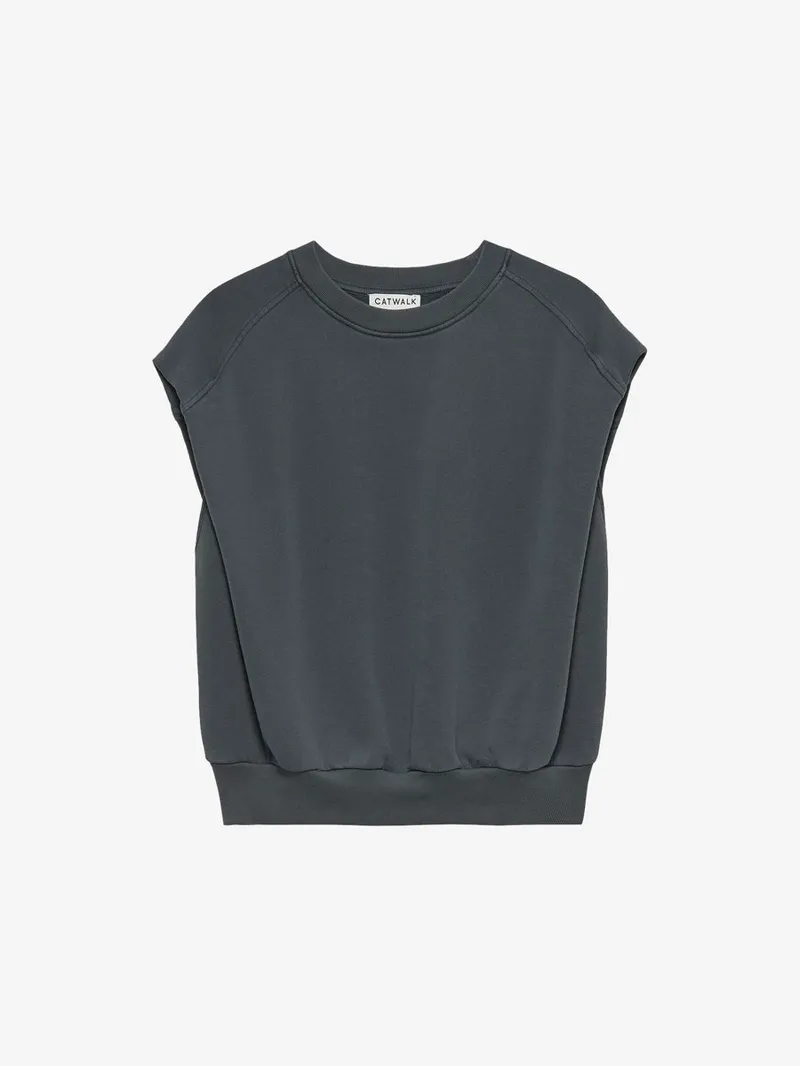 Sleeveless Sweater van Catwalk Junkie, kleur Carbon