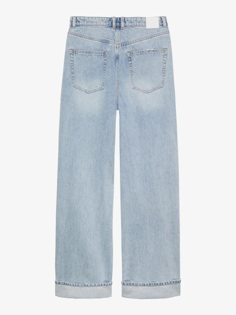 Super Loose Fit Jeans Damaged van Catwalk Junkie, kleur Blue