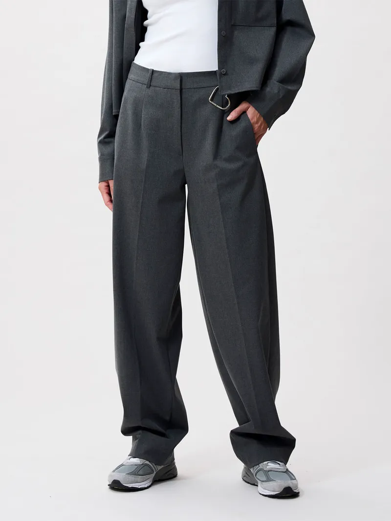 Tapered Trousers van Catwalk Junkie, kleur Dark Grey Melange