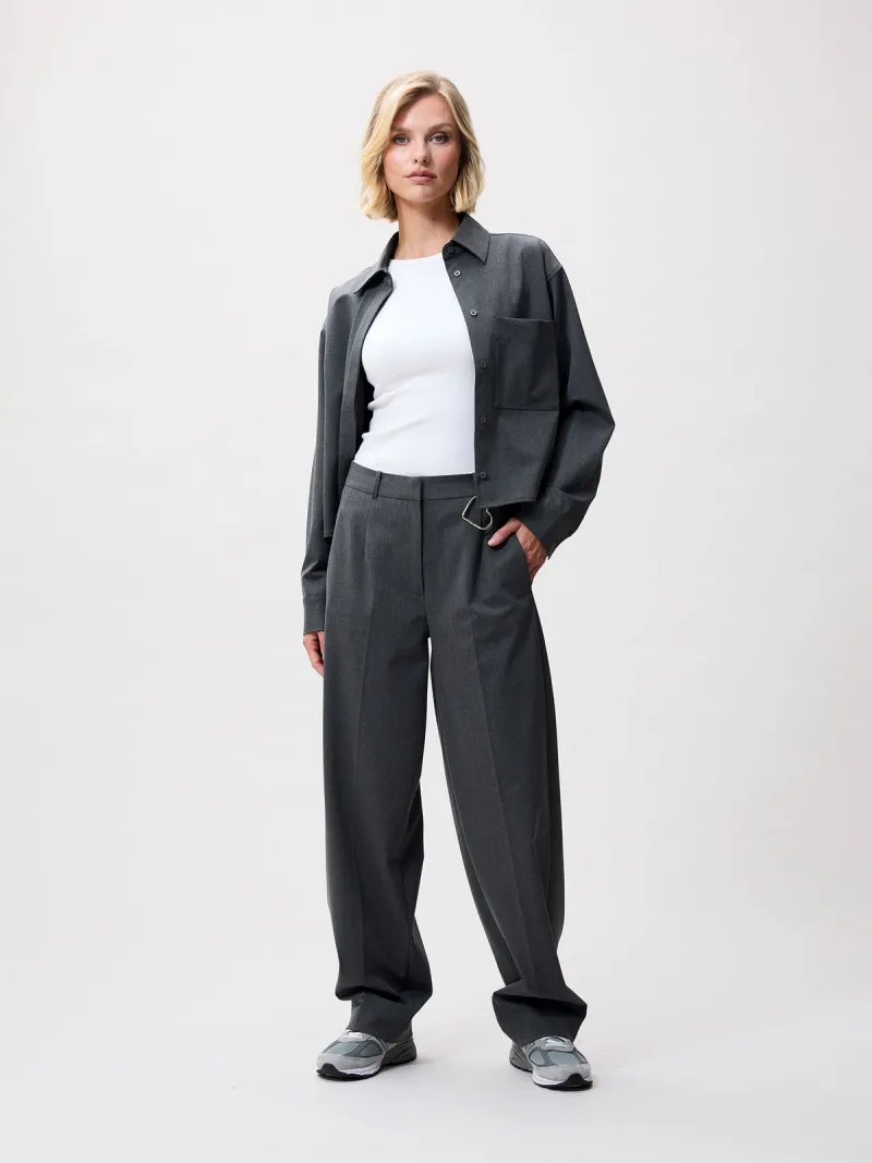 Tapered Trousers van Catwalk Junkie, kleur Dark Grey Melange