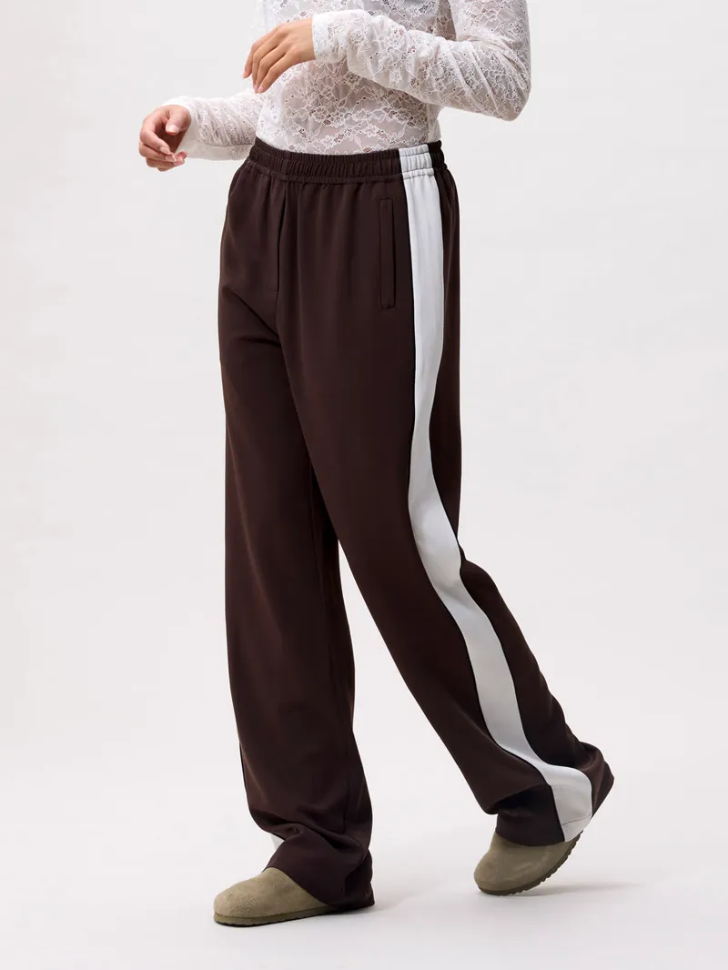 Tracksuit With Piping van Catwalk Junkie, kleur Coffee Bean