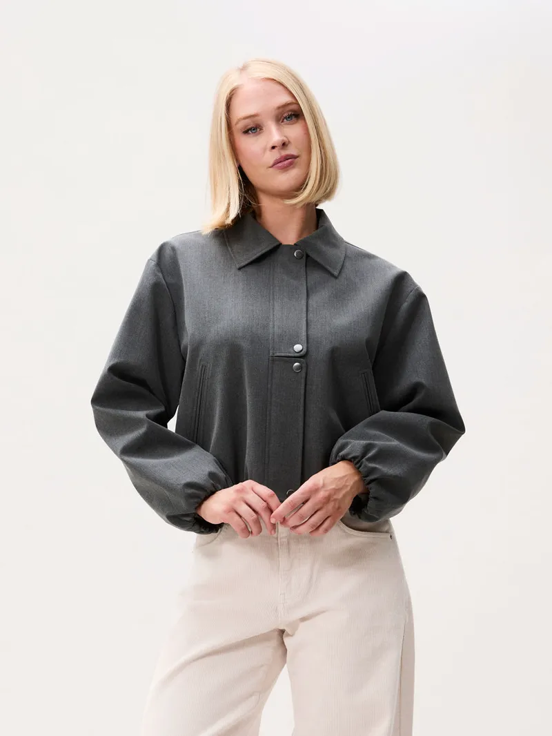 Tuck In Tailored Jacket van Catwalk Junkie, kleur Dark Grey Melange