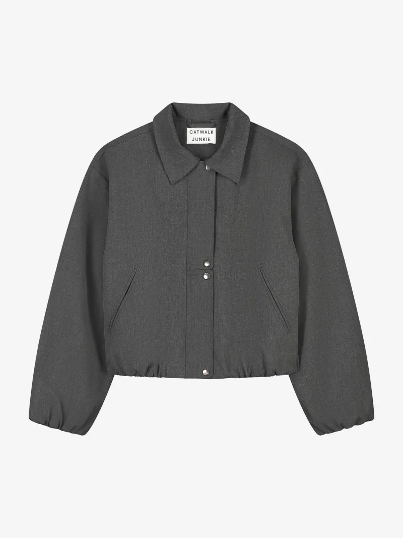 Tuck In Tailored Jacket van Catwalk Junkie, kleur Dark Grey Melange