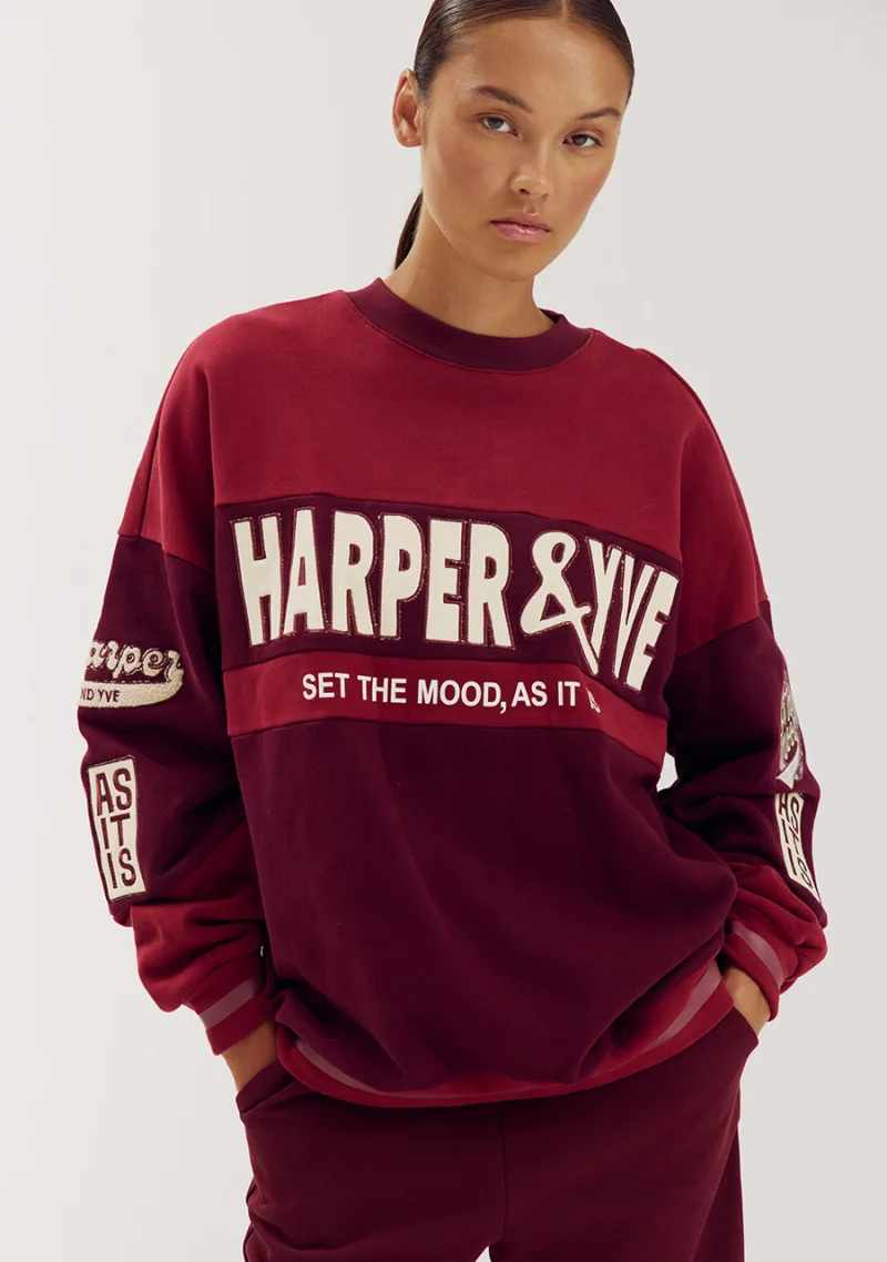 Ace-Sweater van Harper & Yve, kleur Red Ruby Red