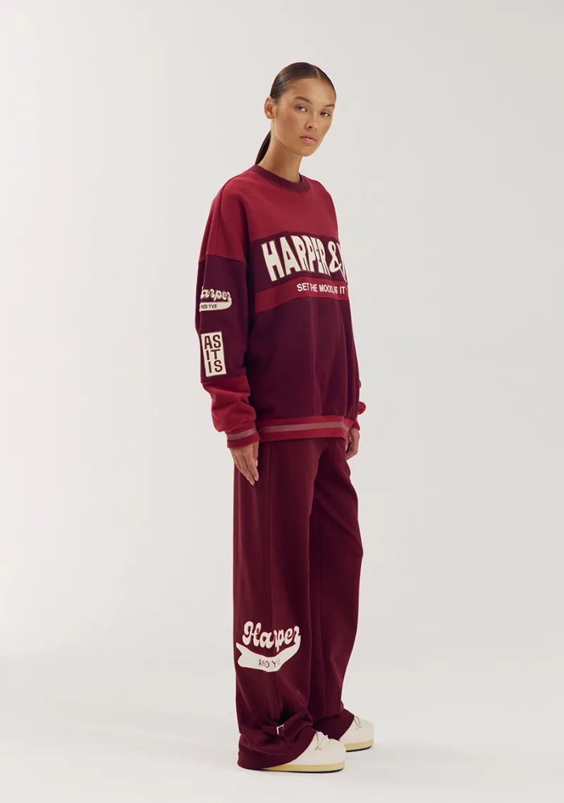 Ace-Sweater van Harper & Yve, kleur Red Ruby Red