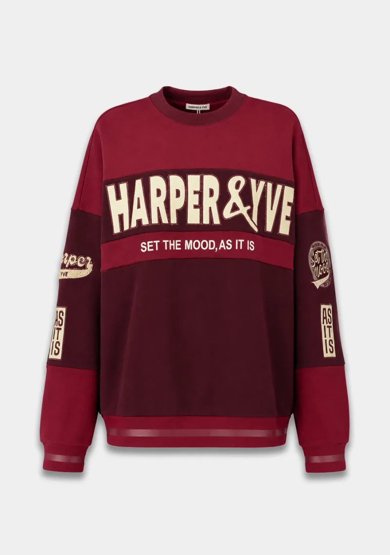 Ace-Sweater van Harper & Yve, kleur Red Ruby Red