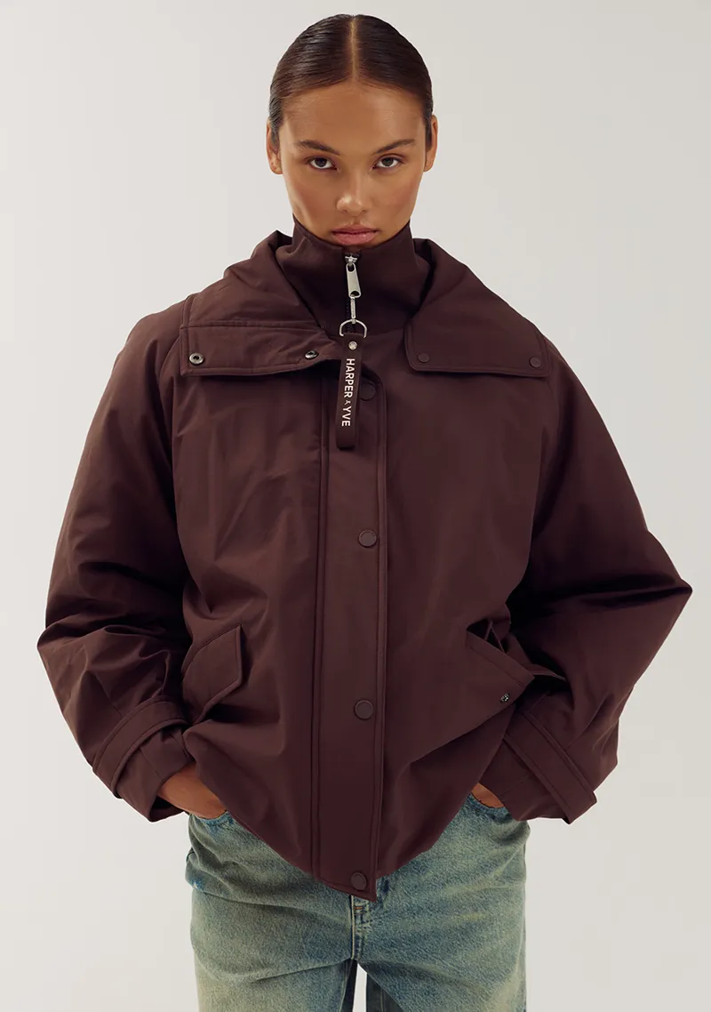 Winterjas Blaze van Harper & Yve, kleur Coffee Bean