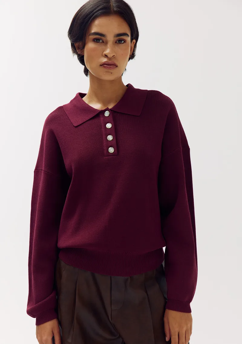 Trui Bobby van Harper & Yve, kleur Red Port