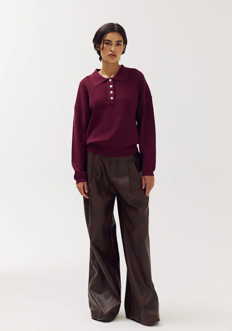 Trui Bobby van Harper & Yve, kleur Red Port