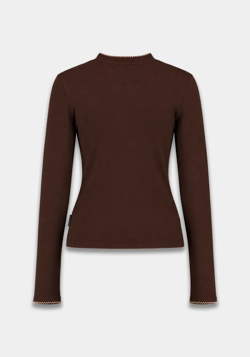 T-shirt Cammy van Harper & Yve, kleur Chocolate Martini