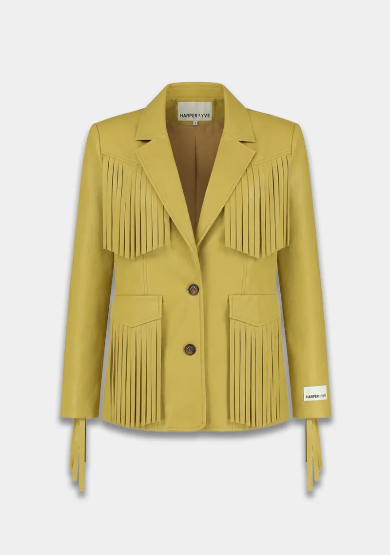 Casey Blazer van Harper & Yve, kleur Dirty Mustard