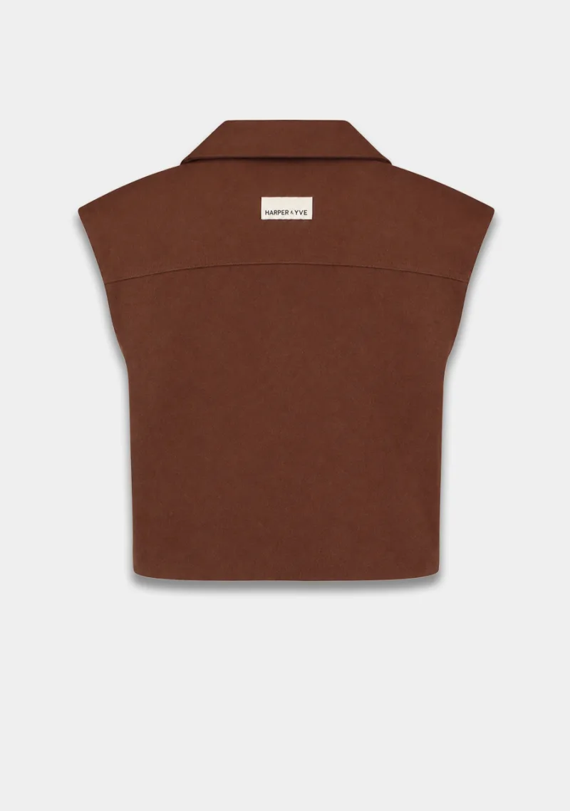 Gilet Esmee van Harper & Yve, kleur Brown