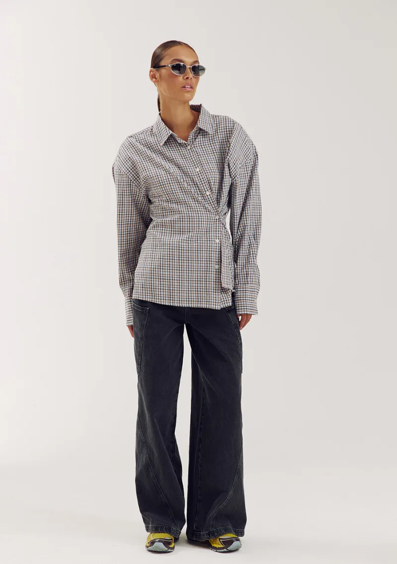 Kim-Ls van Harper & Yve, kleur Muddy Taupe Check