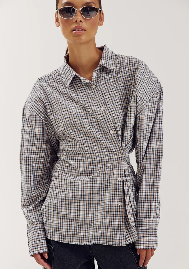 Kim-Ls van Harper & Yve, kleur Muddy Taupe Check