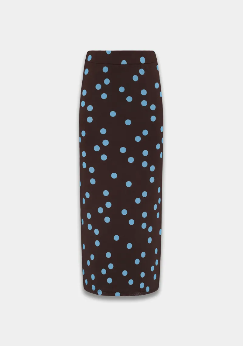 Leny Skirt van Harper & Yve, kleur Blue Polka Dot