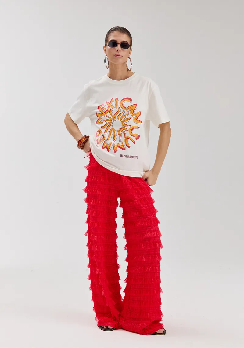 Broek Lo van Harper & Yve, kleur High Risk Red
