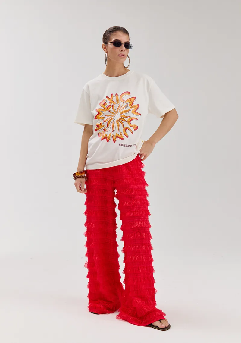 Broek Lo van Harper & Yve, kleur High Risk Red