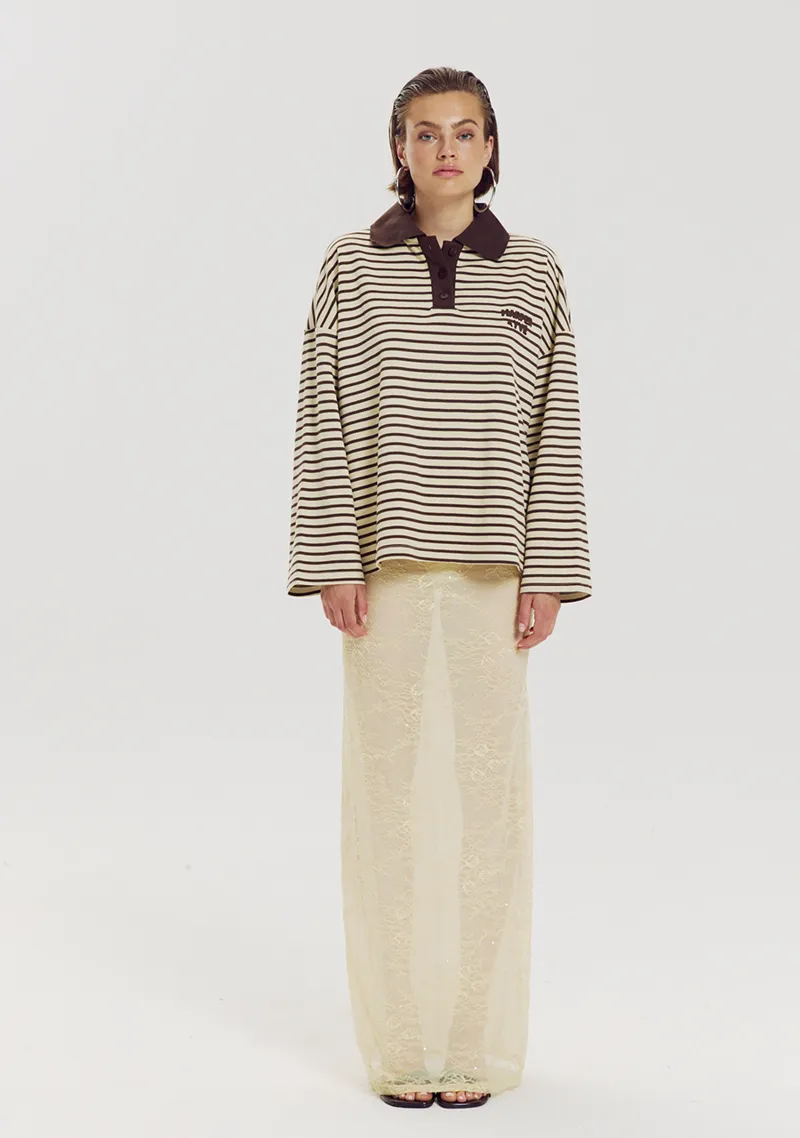 Pollie Jumper van Harper & Yve, kleur Hot Fudge Stripe