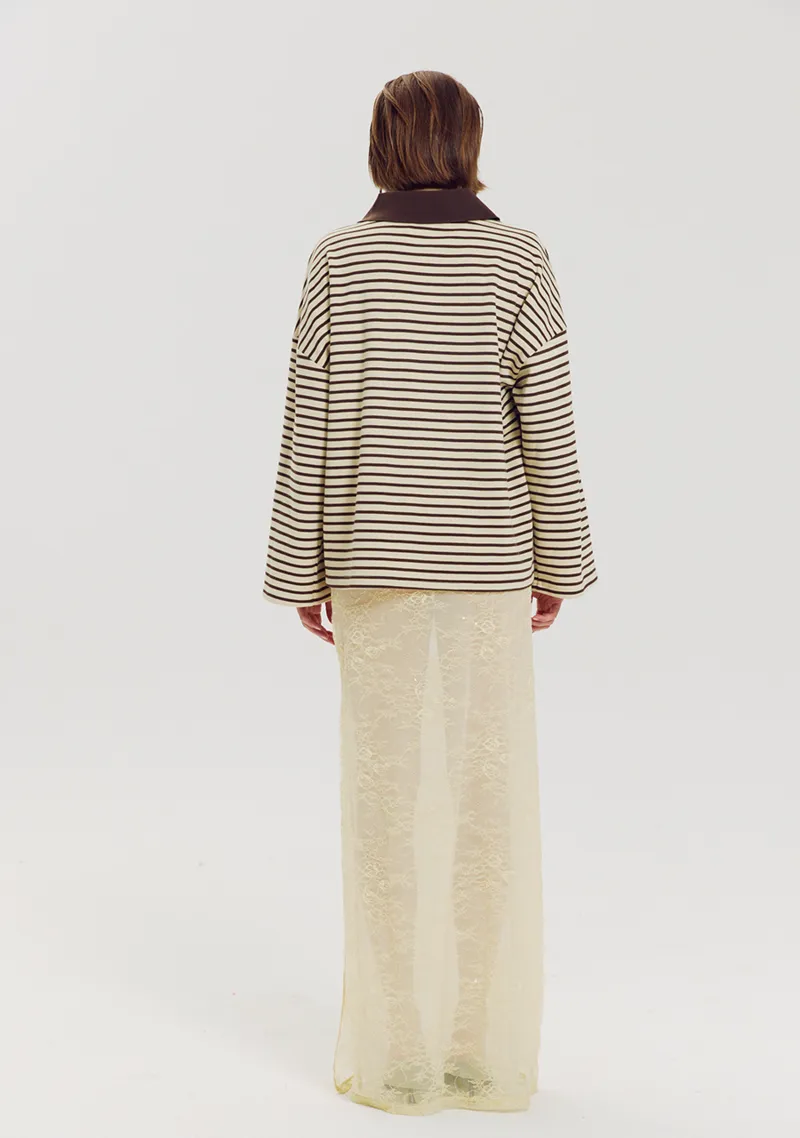 Pollie Jumper van Harper & Yve, kleur Hot Fudge Stripe