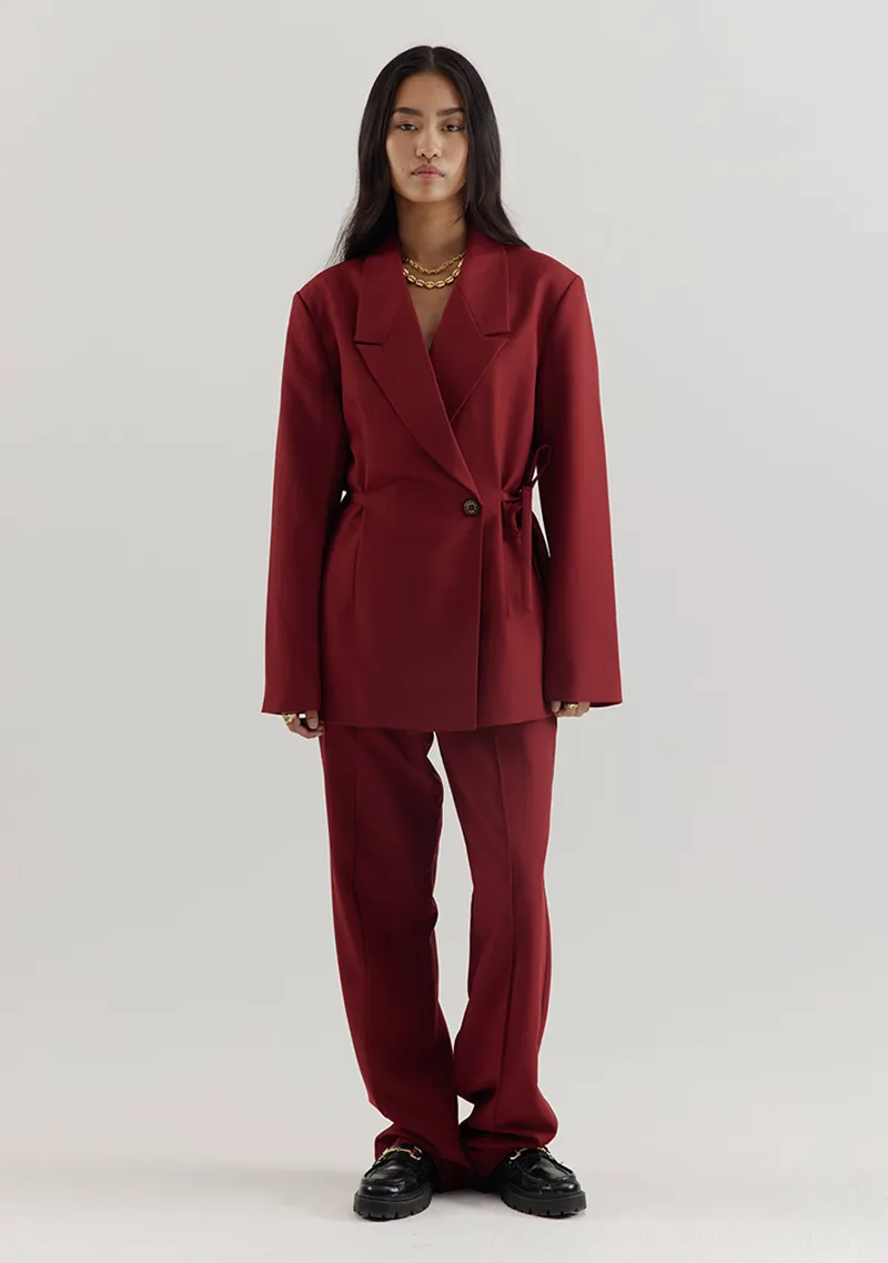 Broek Poppy van Harper & Yve, kleur Wine Berry