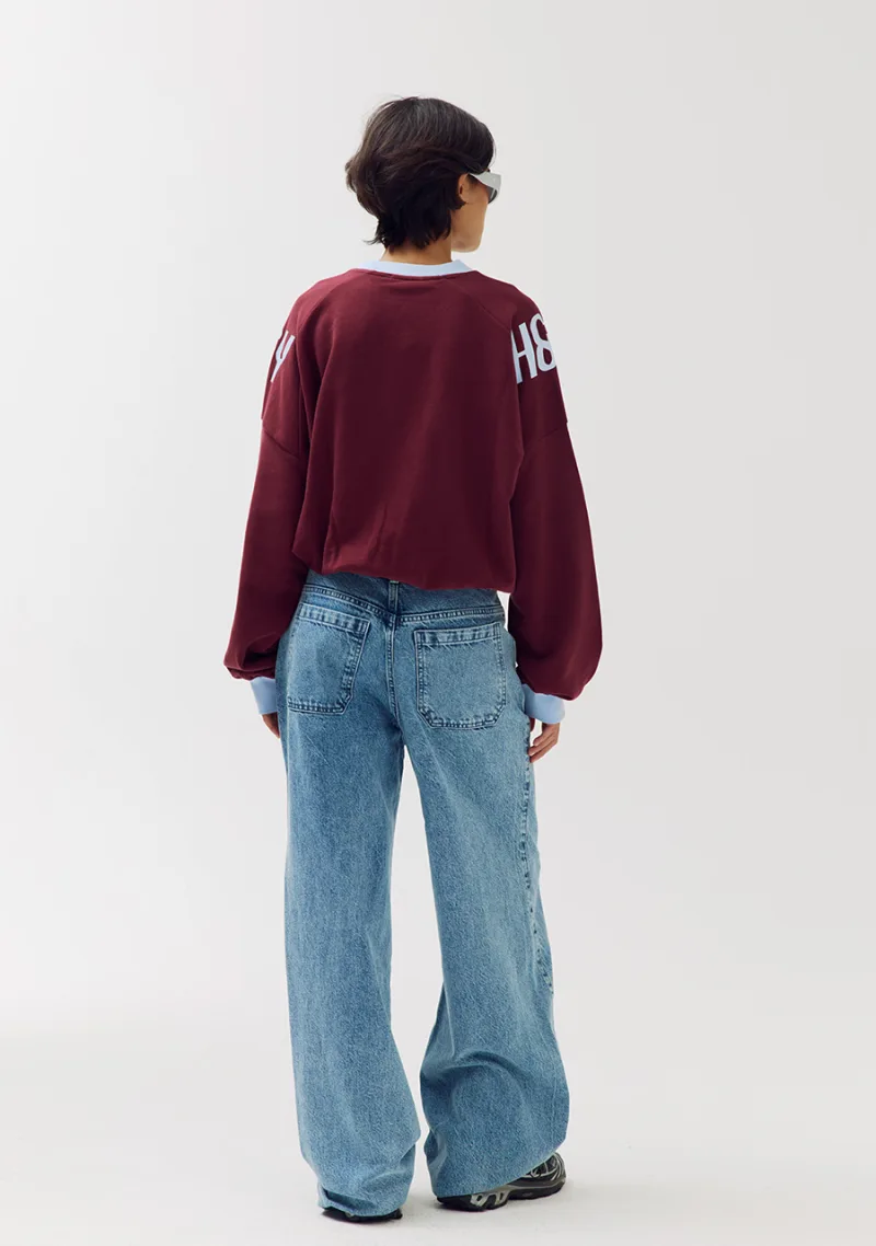 Sweater Race van Harper & Yve, kleur Red Port
