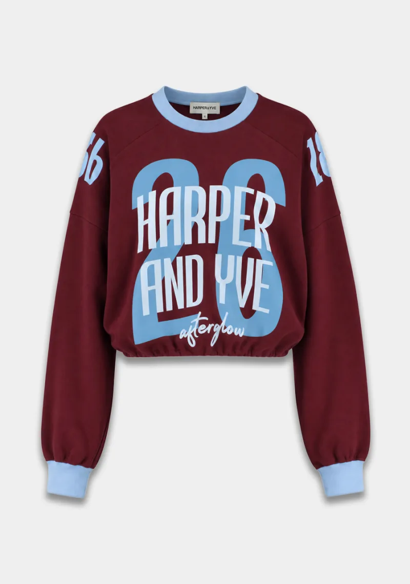Sweater Race van Harper & Yve, kleur Red Port