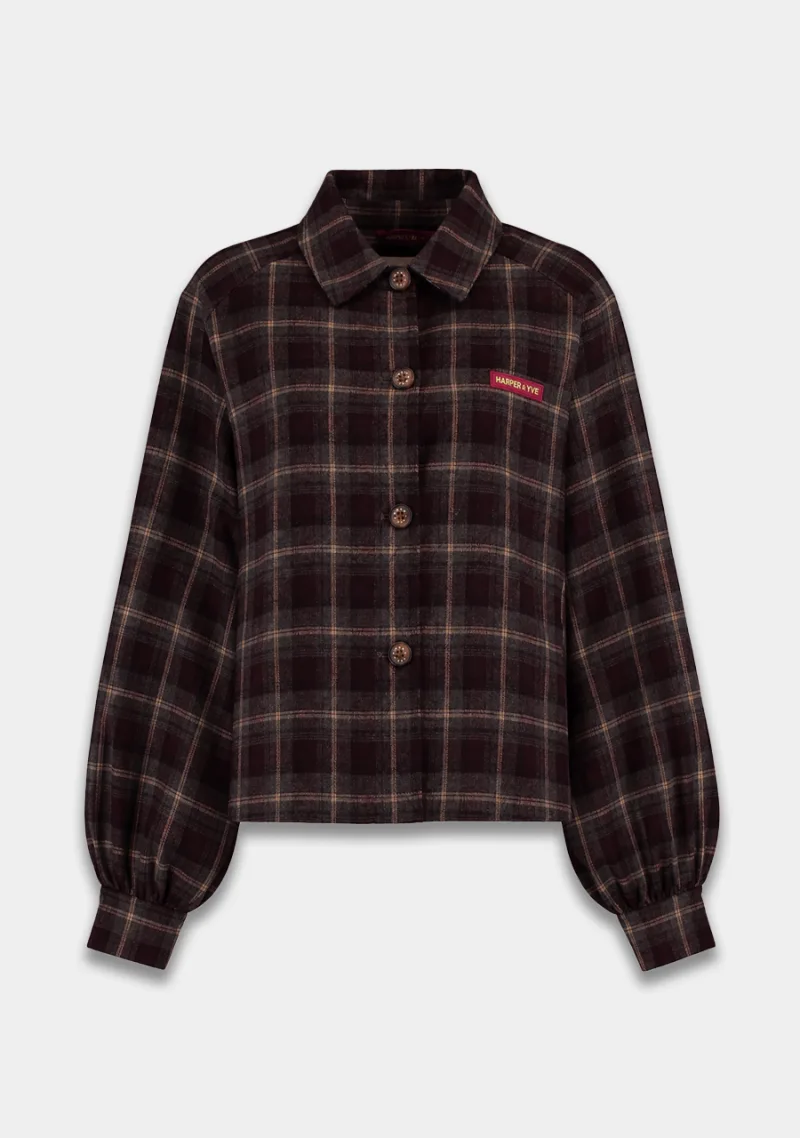 Rylee Coat van Harper & Yve, kleur Tipsy Red Check