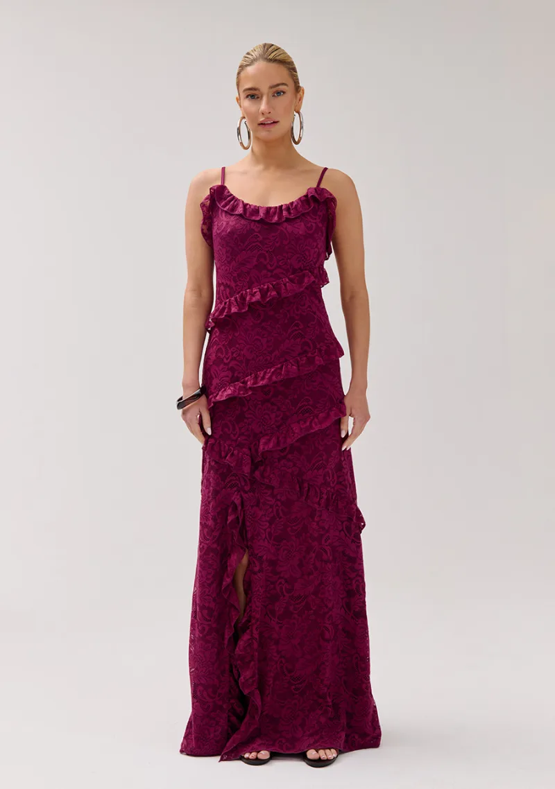Jurk Sammie van Harper & Yve, kleur Cassis